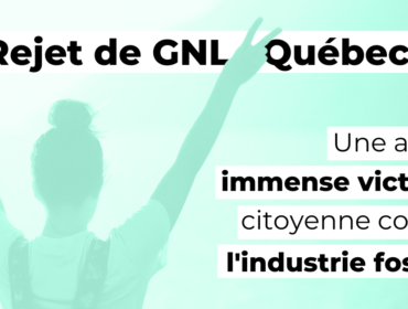 Rejet de GNL Québec