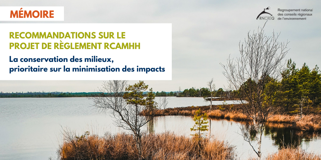 Mémoire : Règlement sur la compensation pour l’atteinte aux milieux humides et hydriques 2021 (RCAMHH)