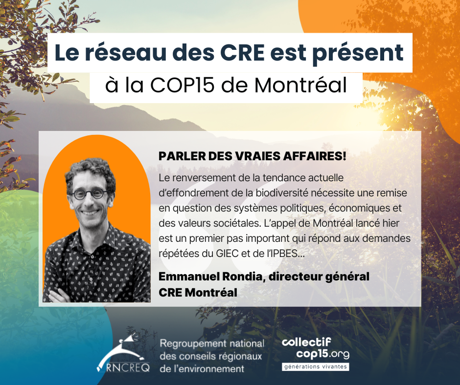 CRE COP15 Emmanuel Rondia CRE Montréal 2022