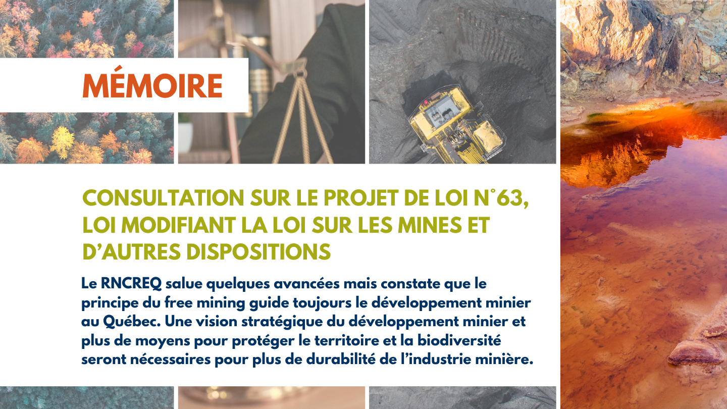 Mémoire : Consultation sur le Projet de loi n°63, Loi modifiant la Loi ...